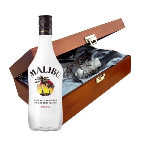 Malibu Original Coconut Rum 70cl In Luxury Box With Royal Scot Glass